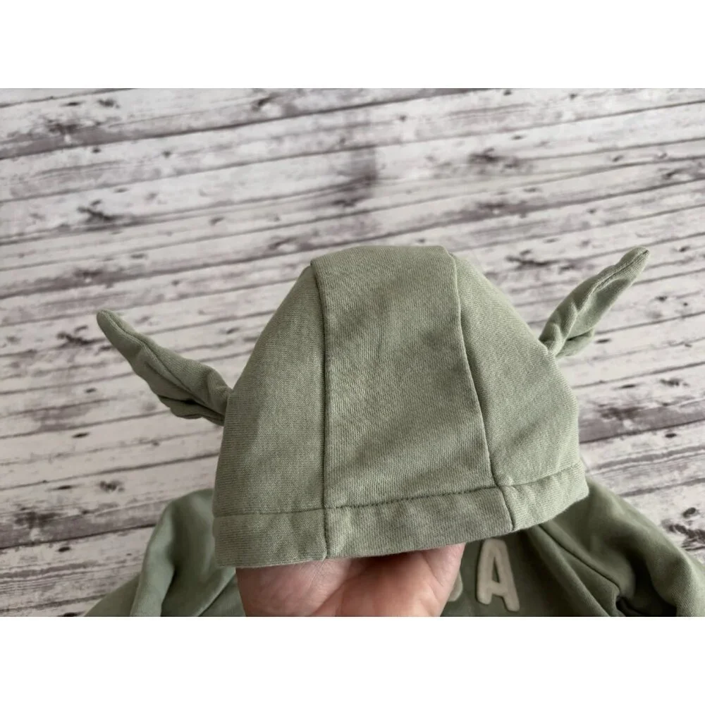 Yoda Star Wars Zipper Hoodie Baby Gap 3-6M Sweatshirt Top with Ears & Shorts Set